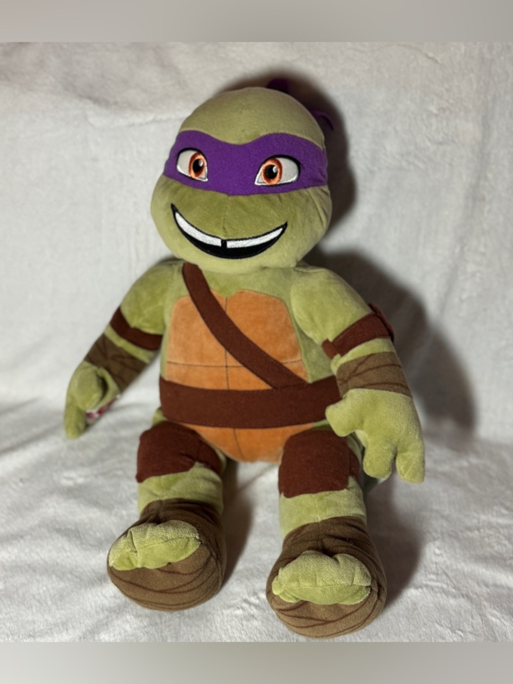 2014 Build A Bear TMNT Donatello Plush Ninja Turtle‎ Purple Mask 18" EUC